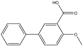 (2-methoxy-5-phenyl)benzoic acid Struktur