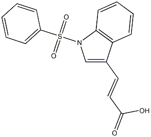 (E)-3-(1-phenylsulfonyl-1H-indol-3-yl)acrylic acid Struktur