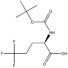 (R)-2-(tert-butoxycarbonylamino)-5,5,5-trifluoropentanoic acid Struktur