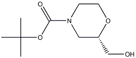 (S)-tert-butyl 2-(hydroxymethyl)morpholine-4-carboxylate Struktur