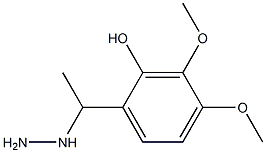 1-(1-(2-hydroxy-3,4-dimethoxyphenyl)ethyl)hydrazine Struktur