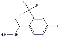 1-(1-(4-fluoro-2-(trifluoromethyl)phenyl)propyl)hydrazine Struktur