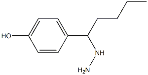 1-(1-(4-hydroxyphenyl)pentyl)hydrazine Struktur