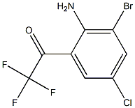 1-(2-amino-3-bromo-5-chlorophenyl)-2,2,2-trifluoroethanone Struktur