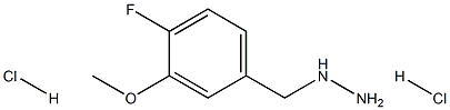 1-(4-fluoro-3-methoxybenzyl)hydrazine dihydrochloride Struktur