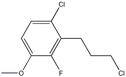 1-chloro-2-(3-chloropropyl)-3-fluoro-4-methoxybenzene Struktur