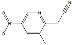 2-(3-methyl-5-nitropyridin-2-yl)acetonitrile Struktur