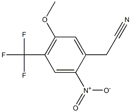 2-(4-(trifluoromethyl)-5-methoxy-2-nitrophenyl)acetonitrile Struktur