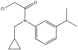 2-chloro-N-(cyclopropylmethyl)-N-(3-isopropylphenyl)acetamide Struktur