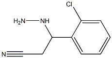 3-(2-chlorophenyl)-3-hydrazinylpropanenitrile Struktur