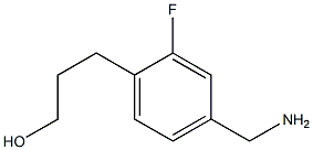 3-(4-(aminomethyl)-2-fluorophenyl)propan-1-ol Struktur