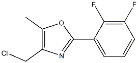 4-CHLOROMETHYL-2-(2,3-DIFLUORO-PHENYL)-5-METHYL-OXAZOLE Struktur