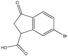 6-bromo-3-oxo-2,3-dihydro-1H-indene-1-carboxylic acid Struktur