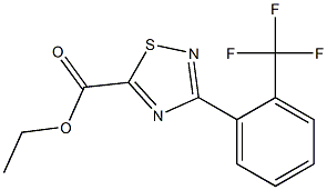 ethyl 3-(2-(trifluoromethyl)phenyl)-1,2,4-thiadiazole-5-carboxylate Struktur