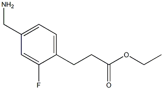 ethyl 3-(4-(aminomethyl)-2-fluorophenyl)propanoate Struktur