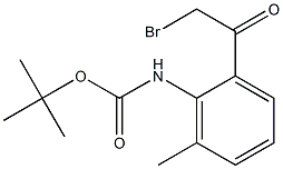 tert-butyl 2-(2-bromoacetyl)-6-methylphenylcarbamate Struktur