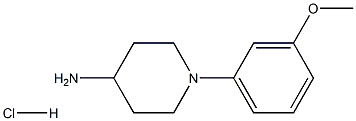 1-(3-methoxyphenyl)piperidin-4-amine hydrochloride Struktur