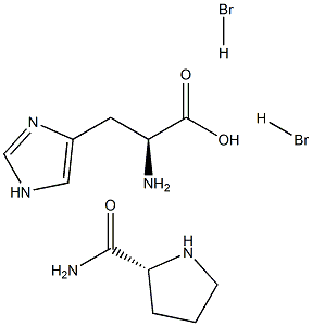 (L)-histidine-(L)-prolineamide dihydrobromide Struktur