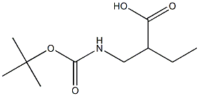 2-{[(tert-butoxy)carbonylamino]methyl}butanoic acid Struktur