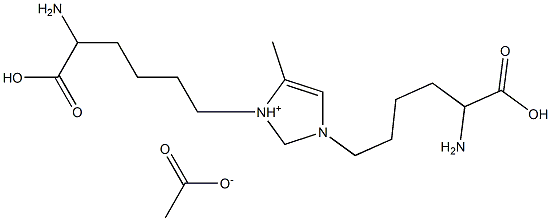 1,3-bis(5-amino-5-carboxypentyl)-4-methyl-3H-imidazolium. acetate Struktur