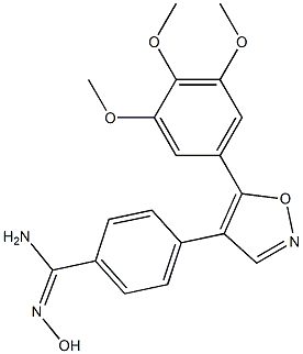 (E)-N'-hydroxy-4-(5-(3,4,5-trimethoxyphenyl)isoxazol-4-yl)benzamidine Struktur