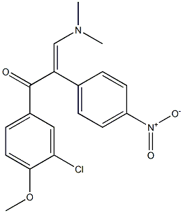 1-(3-chloro-4-methoxyphenyl)-3-(dimethylamino)-2-(4-nitrophenyl)prop-2-en-1-one Struktur