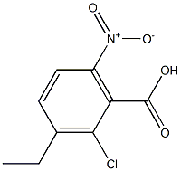 2-chloro-3-ethyl-6-nitrobenzoic acid Struktur