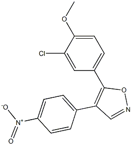 5-(3-chloro-4-methoxyphenyl)-4-(4-nitrophenyl)isoxazole Struktur