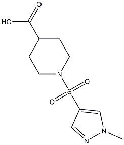 1-[(1-Methyl-1H-pyrazol-4-yl)sulfonyl]piperidine-4-carboxylic acid Struktur