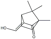 (3E)-3-(hydroxymethylidene)-1,7,7-trimethyl-norbornan-2-one Struktur