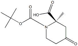 (R)-1-tert-butyl 2-methyl 4-oxopiperidine-1,2-dicarboxylate Struktur