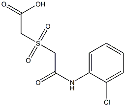 ({2-[(2-chlorophenyl)amino]-2-oxoethyl}sulfonyl)acetic acid Struktur