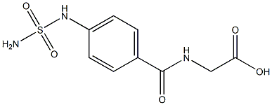 ({4-[(aminosulfonyl)amino]benzoyl}amino)acetic acid Struktur