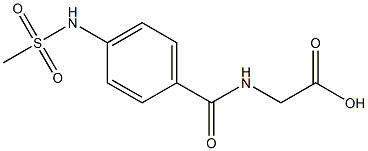 ({4-[(methylsulfonyl)amino]benzoyl}amino)acetic acid Struktur