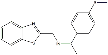 (1,3-benzothiazol-2-ylmethyl)({1-[4-(methylsulfanyl)phenyl]ethyl})amine Struktur