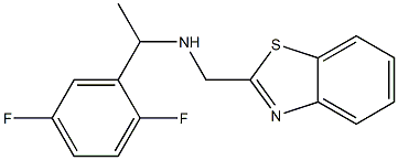 (1,3-benzothiazol-2-ylmethyl)[1-(2,5-difluorophenyl)ethyl]amine Struktur