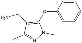 (1,3-dimethyl-5-phenoxy-1H-pyrazol-4-yl)methanamine Struktur