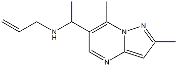 (1-{2,7-dimethylpyrazolo[1,5-a]pyrimidin-6-yl}ethyl)(prop-2-en-1-yl)amine Struktur