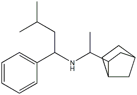 (1-{bicyclo[2.2.1]heptan-2-yl}ethyl)(3-methyl-1-phenylbutyl)amine Struktur