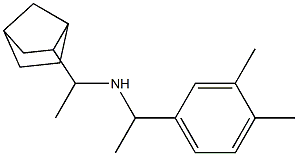 (1-{bicyclo[2.2.1]heptan-2-yl}ethyl)[1-(3,4-dimethylphenyl)ethyl]amine Struktur