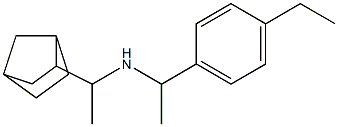 (1-{bicyclo[2.2.1]heptan-2-yl}ethyl)[1-(4-ethylphenyl)ethyl]amine Struktur