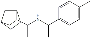 (1-{bicyclo[2.2.1]heptan-2-yl}ethyl)[1-(4-methylphenyl)ethyl]amine Struktur