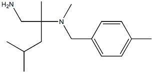 (1-amino-2,4-dimethylpentan-2-yl)(methyl)[(4-methylphenyl)methyl]amine Struktur