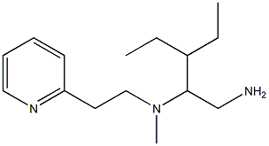 (1-amino-3-ethylpentan-2-yl)(methyl)[2-(pyridin-2-yl)ethyl]amine Struktur