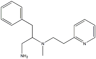 (1-amino-3-phenylpropan-2-yl)(methyl)[2-(pyridin-2-yl)ethyl]amine Struktur