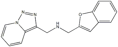 (1-benzofuran-2-ylmethyl)({[1,2,4]triazolo[3,4-a]pyridin-3-ylmethyl})amine Struktur