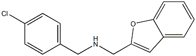 (1-benzofuran-2-ylmethyl)[(4-chlorophenyl)methyl]amine Struktur