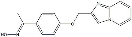 (1E)-1-[4-(imidazo[1,2-a]pyridin-2-ylmethoxy)phenyl]ethanone oxime Struktur