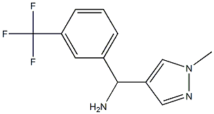 (1-methyl-1H-pyrazol-4-yl)[3-(trifluoromethyl)phenyl]methanamine Struktur