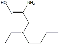 (1Z)-2-[butyl(ethyl)amino]-N'-hydroxyethanimidamide Struktur